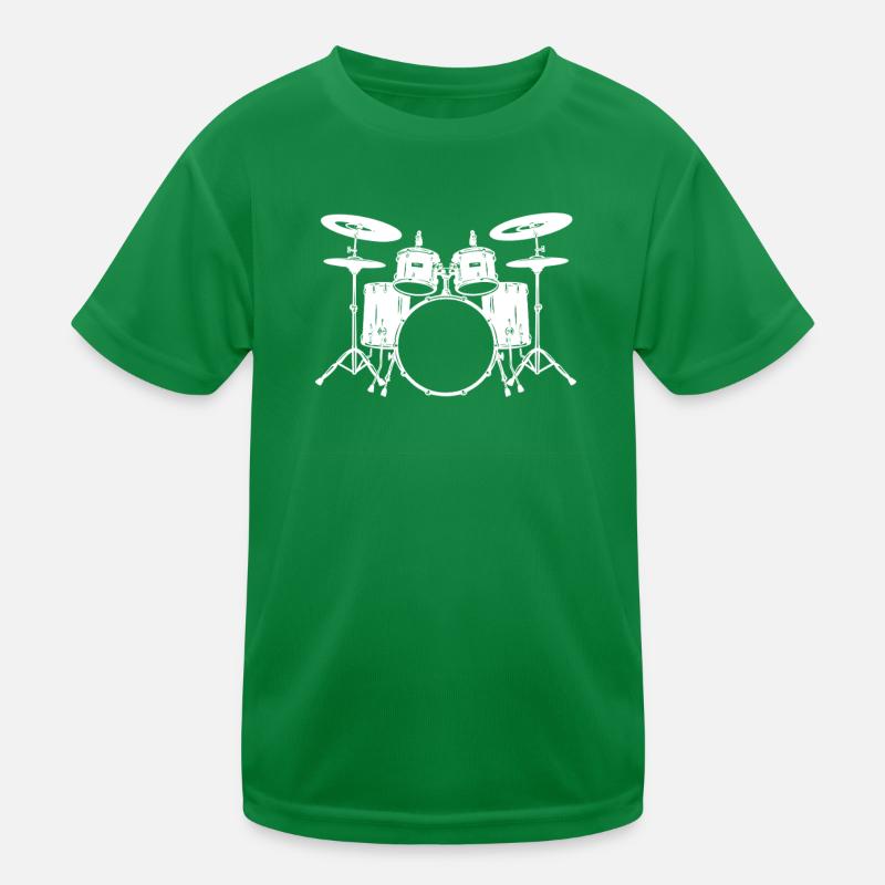 Drum Sketch Kids Functional T-Shirt