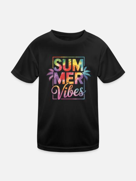 Summer Vibes - Kids Functional T-Shirt - black