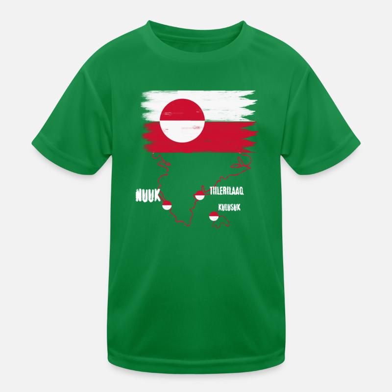 Grönland flagge nuuk Kinder Funktions-T-Shirt