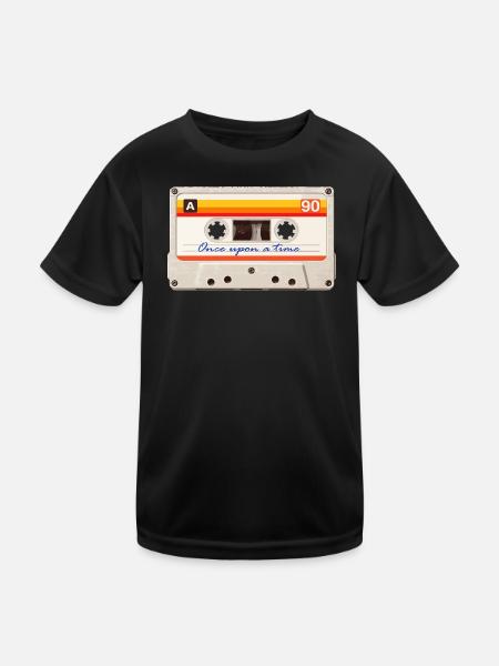 Retro Cassette Tape: 80s Vintage Mixtape Aesthetic - Kids Functional T-Shirt - black