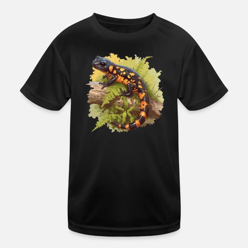 Feuersalamander Salamander Kinder Funktions-T-Shirt