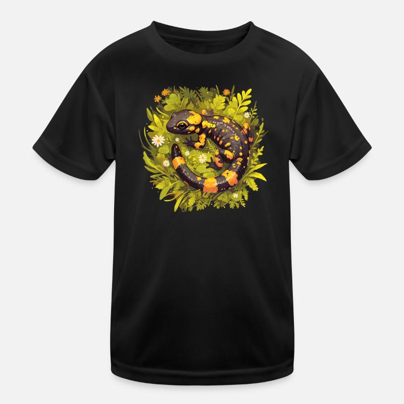 Feuersalamander Salamander Kinder Funktions-T-Shirt