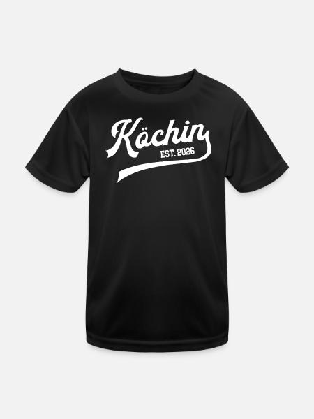 Köchin 2026 Ausbildung Prüfung Koch Koechin Küche - Kinder Funktions-T-Shirt - Schwarz - Vorne