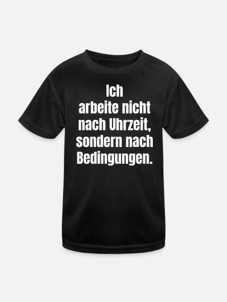 Conditions instead of time saying - Kids Functional T-Shirt - black - Front
