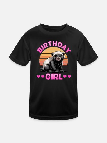 Blaireau drôle - T-shirt sport Enfant - noir - Devant