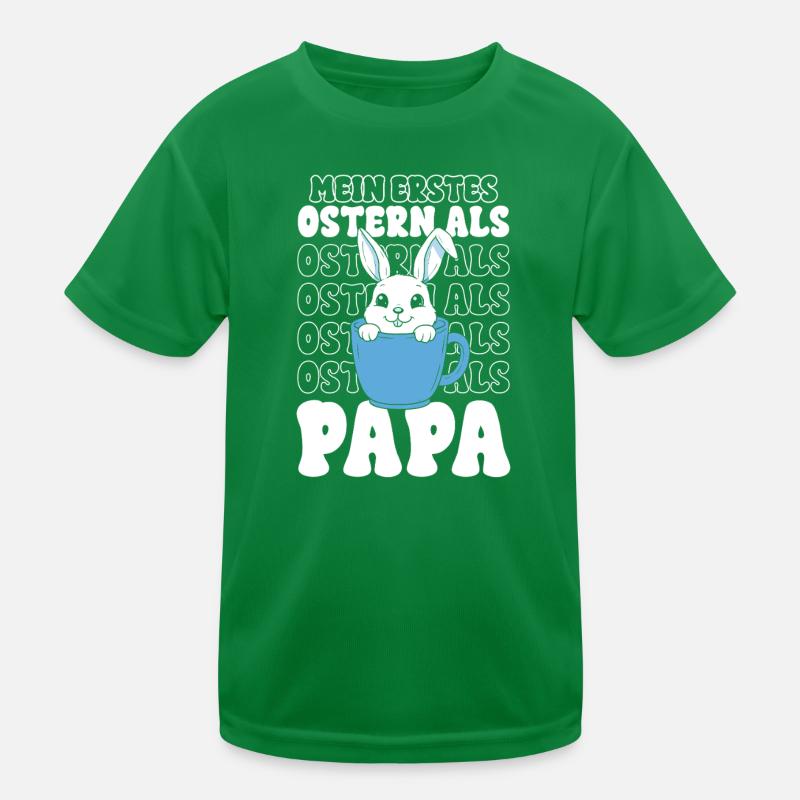 Easter Bunny in Mug Dad Kids Functional T-Shirt