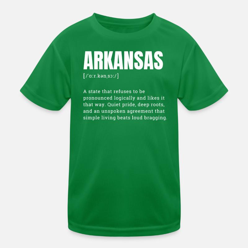 Arkansas Bold State Pride Kids Functional T-Shirt