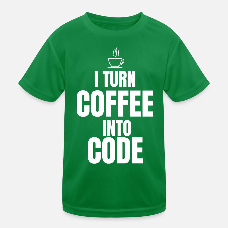 Je transforme le café en code T-shirt sport Enfant