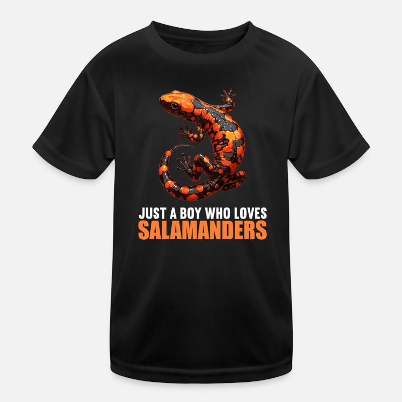 Feuersalamander Salamander Kinder Funktions-T-Shirt