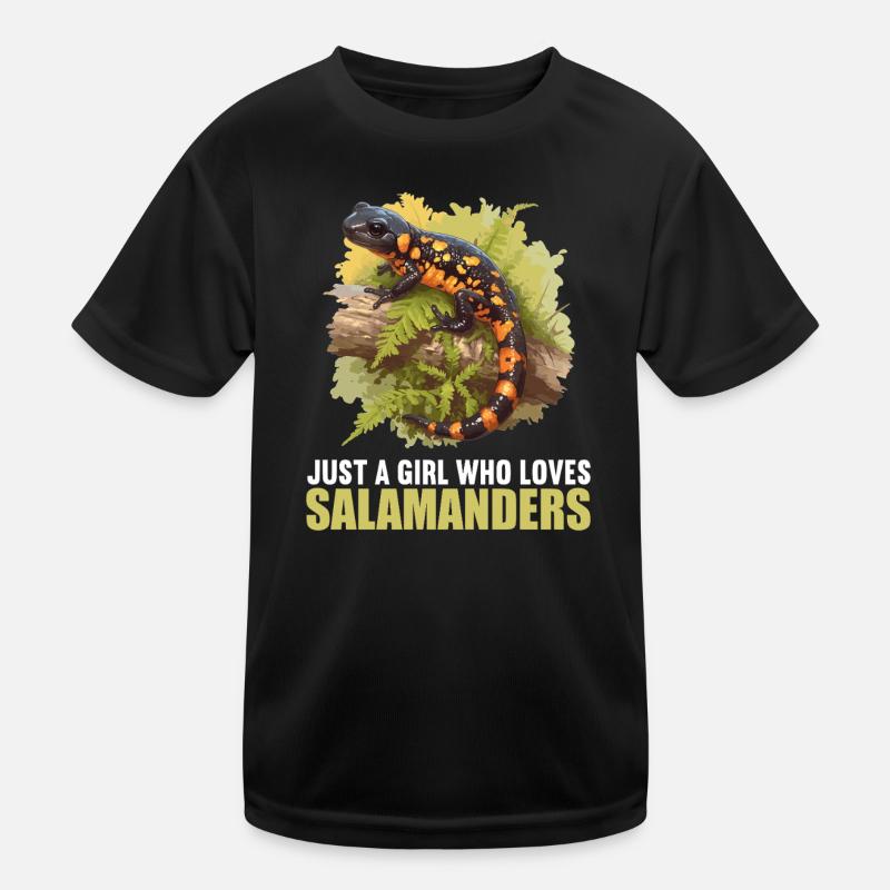Feuersalamander Salamander Kinder Funktions-T-Shirt