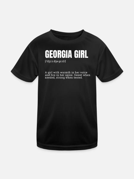 Georgia Girl Warmth and Strength - Kids Functional T-Shirt - black - Front