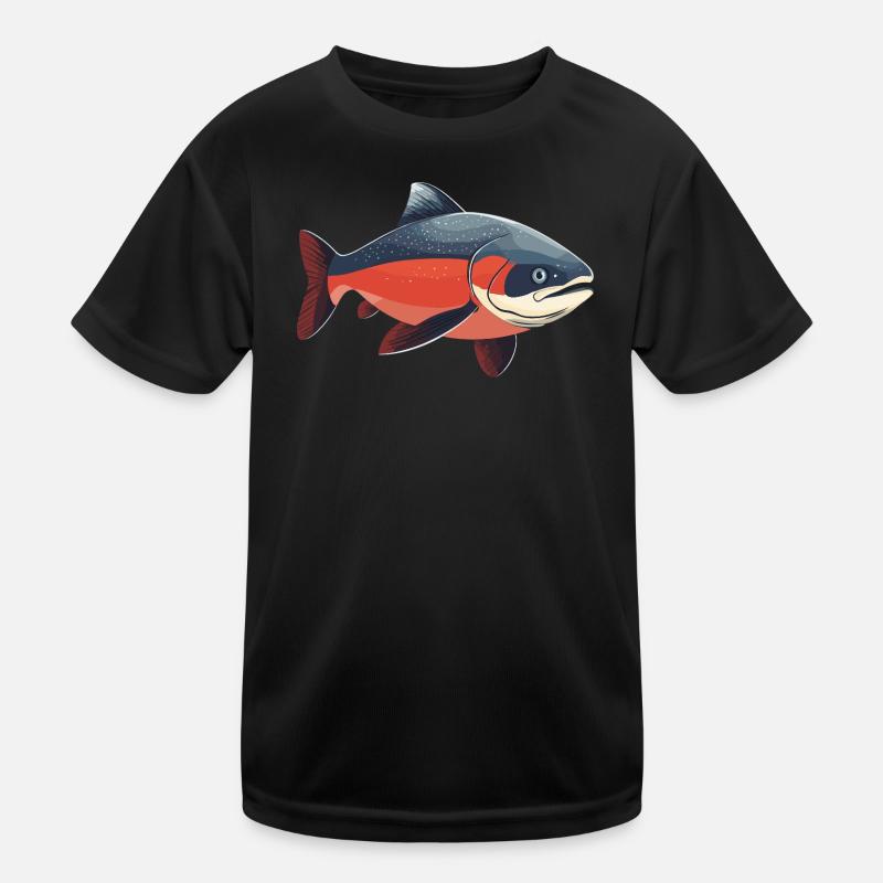 Lachse Lachs Kinder Funktions-T-Shirt