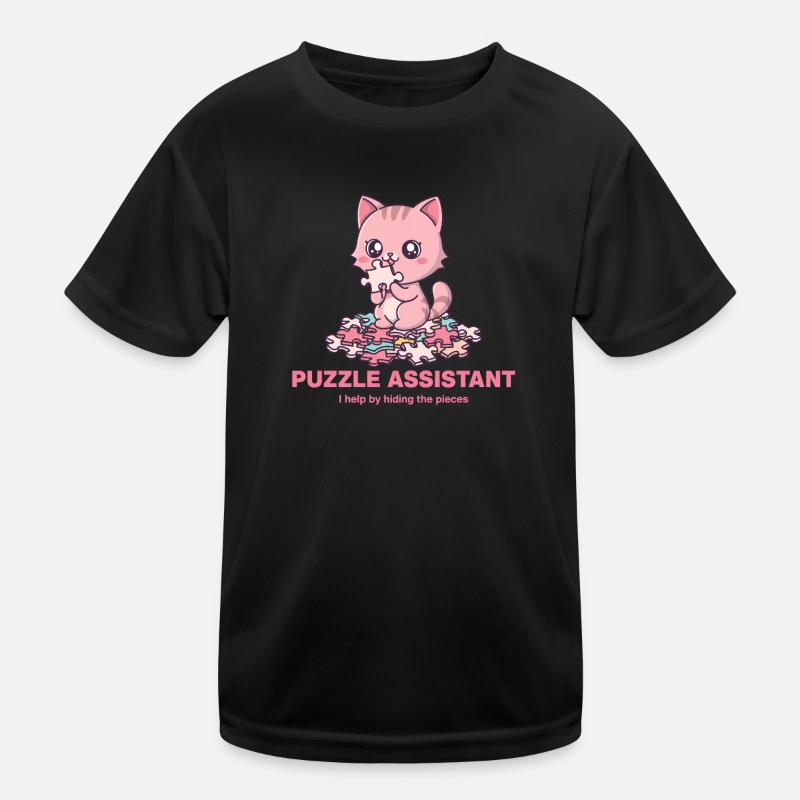 Aide au puzzle et citation pour chat T-shirt sport Enfant