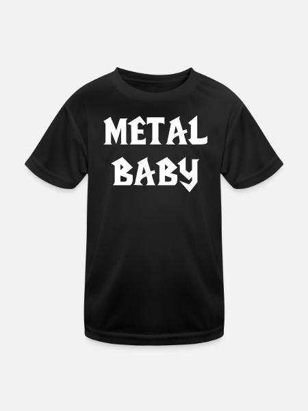 Baby Metal Metal Baby Music Metal Baby Rock - Kids Functional T-Shirt - black - Front