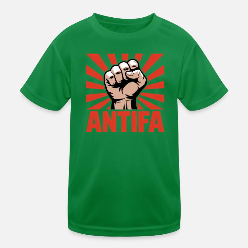 Antifa - Antifascist Merch Kinder Funktions-T-Shirt