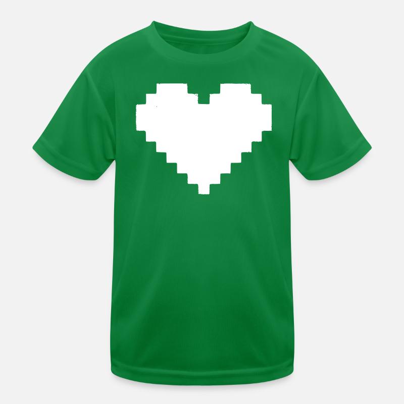 Pixel Herz 8-Bit Leben Kinder Funktions-T-Shirt