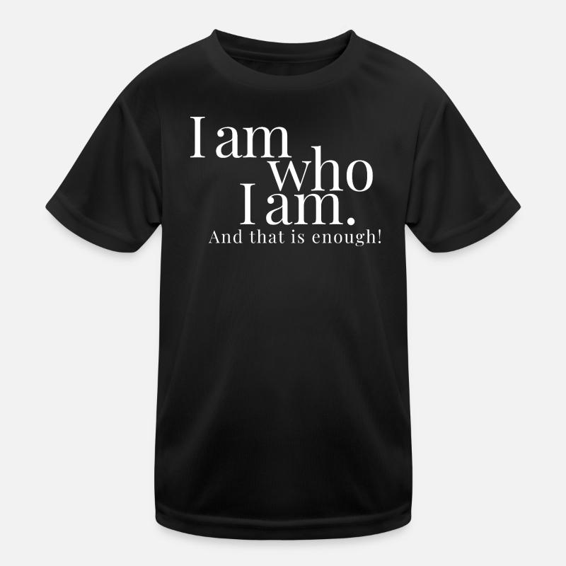 I am who I am. And that is enough. Bashar! - Kids Functional T-Shirt - black