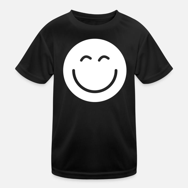 Smiley lächle gute Laune Kinder Funktions-T-Shirt