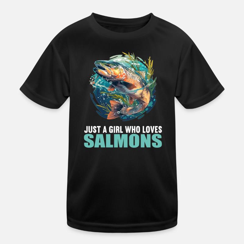 Lachse Lachs Kinder Funktions-T-Shirt