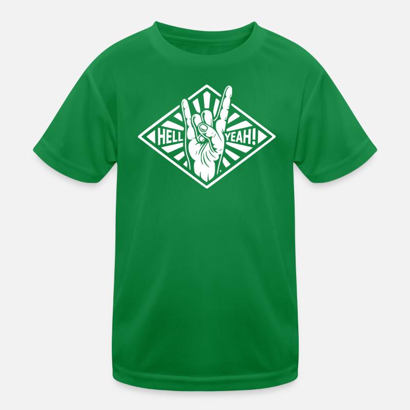 Hell yes Handgeste Kinder Funktions-T-Shirt