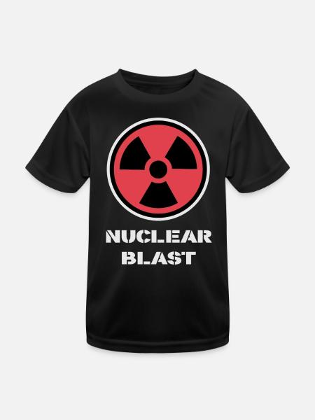 Radioactive Symbol - Rock Metal Design - Kids Functional T-Shirt - black - Front
