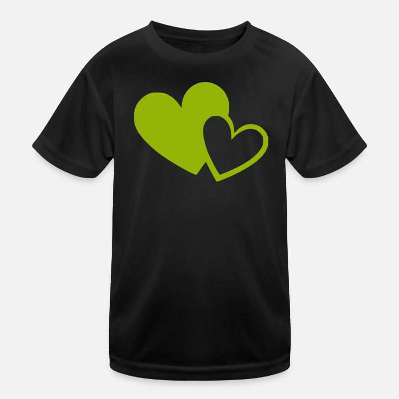 Cœur vert motif de cœurs verts T-shirt sport Enfant