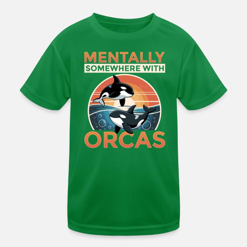 Funny Orca Kids Functional T-Shirt