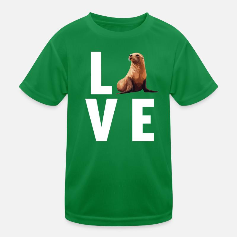Seelöwen Seelöwe Kinder Funktions-T-Shirt