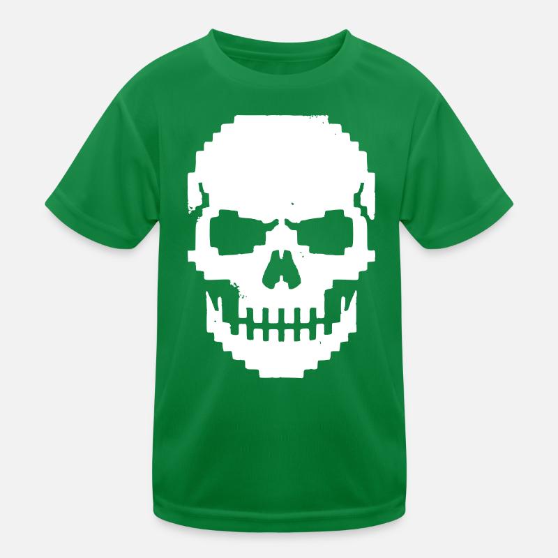 Mâchoire de Crâne Pixel 8-Bit T-shirt sport Enfant