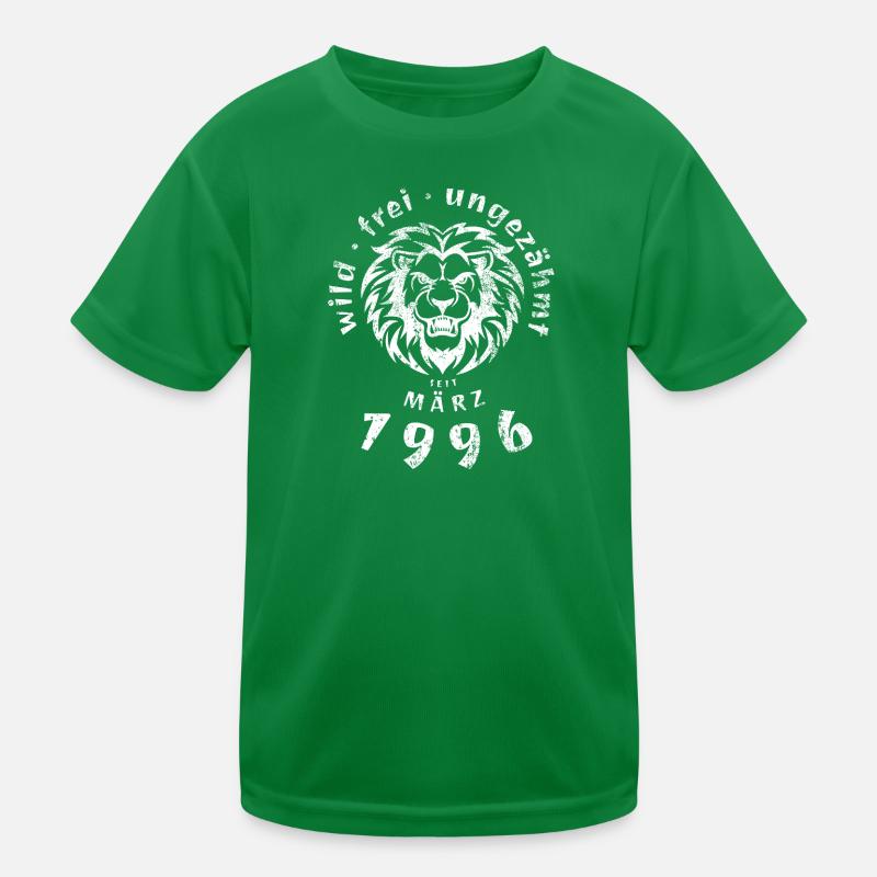 30. Geburtstag Wild, free & untamed since 03/1996 Kinder Funktions-T-Shirt