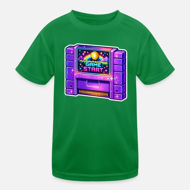 Néon Retro Arcade Start T-shirt sport Enfant