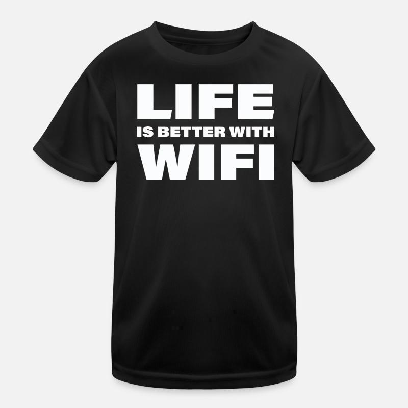 LIFE IS BETTER WITH WIFI Kids Functional T-Shirt