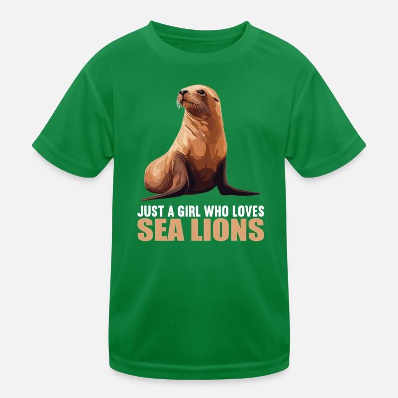 Seelöwen Seelöwe Kinder Funktions-T-Shirt