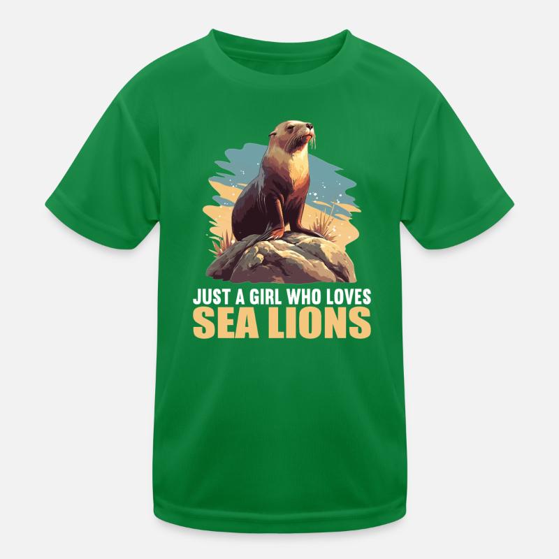 Seelöwen Seelöwe Kinder Funktions-T-Shirt