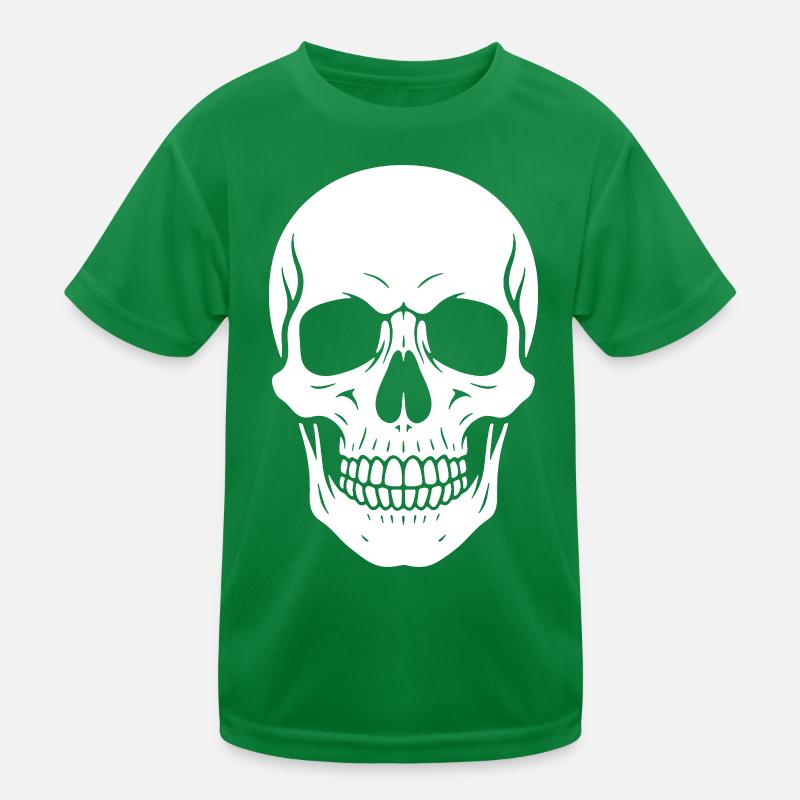 Graphique de la silhouette du crâne T-shirt sport Enfant