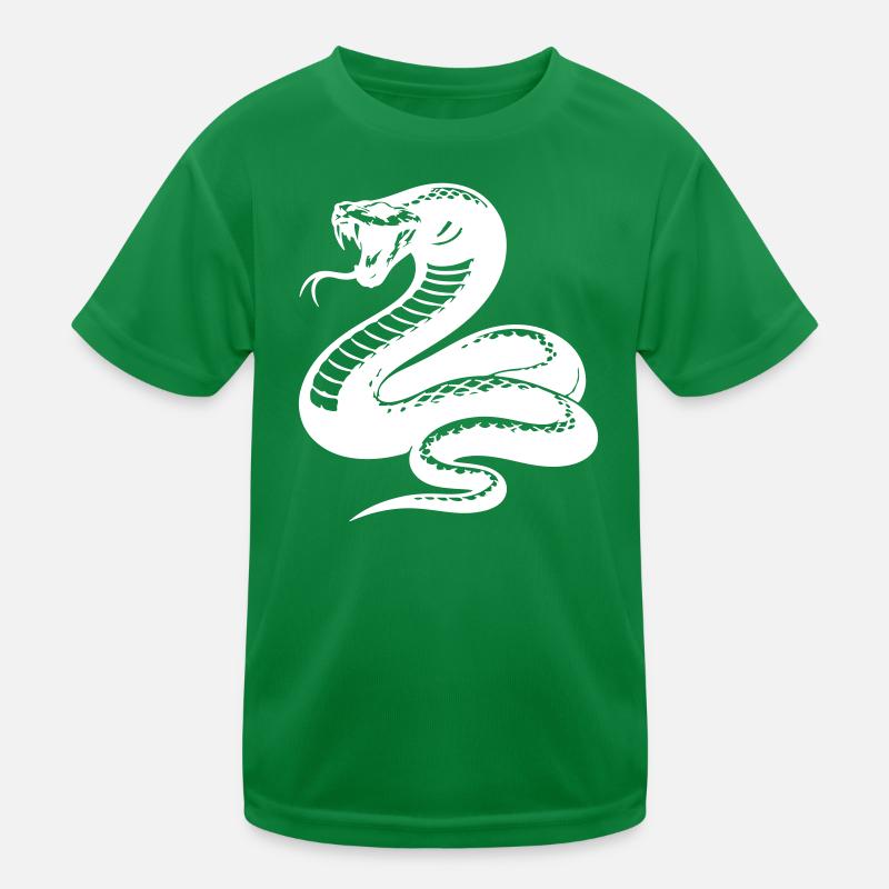 Snake Python Silhouette Kids Functional T-Shirt