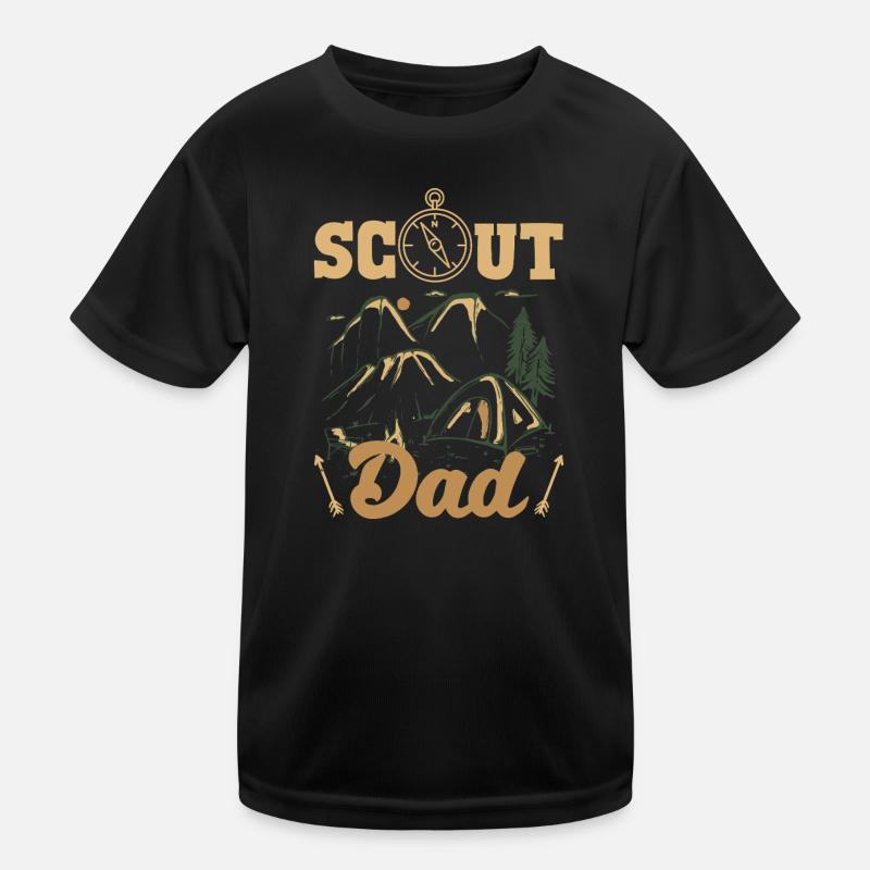 Boy Scout Scouting Dad Father Camp Forest Kids Functional T-Shirt