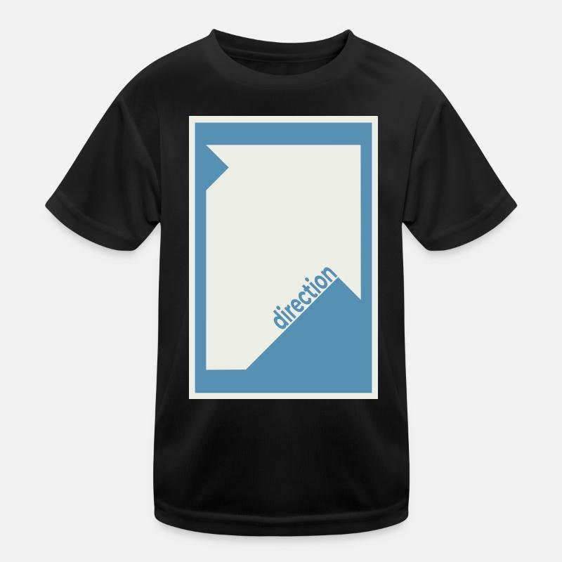 Direction Poster Blue – Modern Minimal Kids Functional T-Shirt