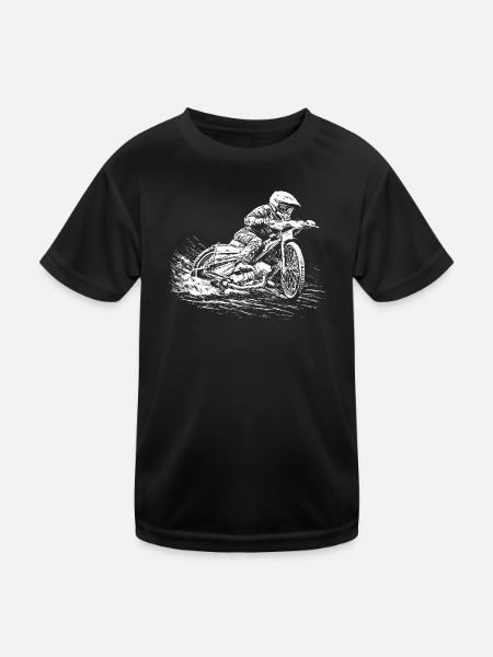 Speedway Speedway – Motorcycle Race - Kids Functional T-Shirt - black - Front