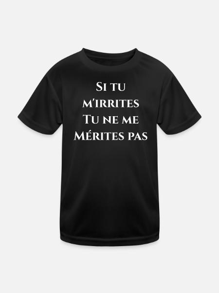 WENN DU MICH NERVST, VERDIENST DU MICH NICHT! (Liebe) - Kinder Funktions-T-Shirt - Schwarz - Vorne