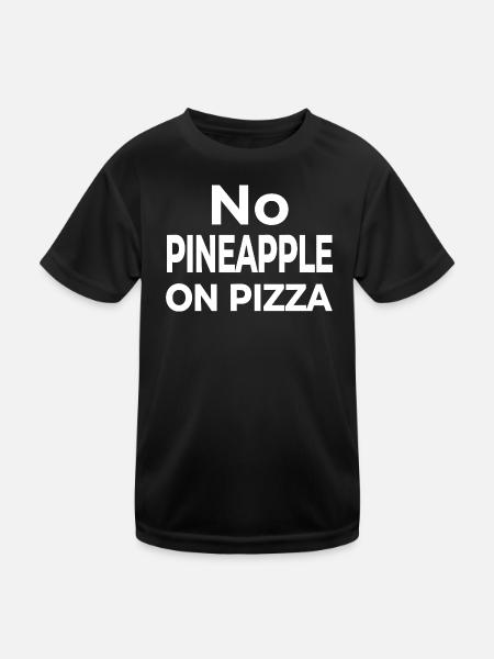 Pizza - Kinder Funktions-T-Shirt - Schwarz - Vorne