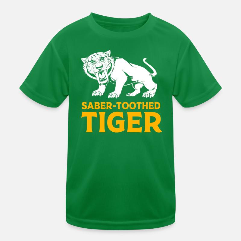 Säbelzahntiger Urzeit Kinder Funktions-T-Shirt