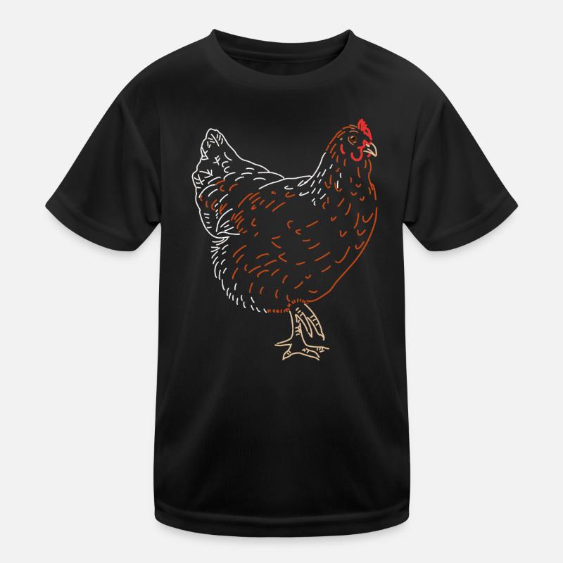 Hahn oder Henne Kinder Funktions-T-Shirt