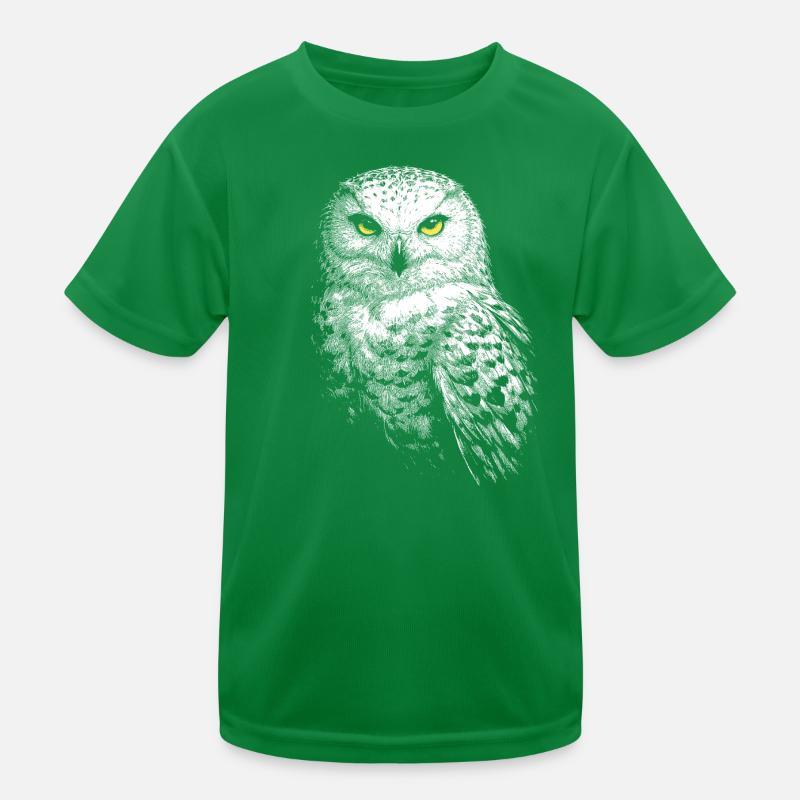 Schneeeule Kinder Funktions-T-Shirt