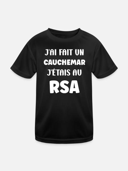 Cauchemar RSA: Rire Réalité - T-shirt sport Enfant - noir - Devant