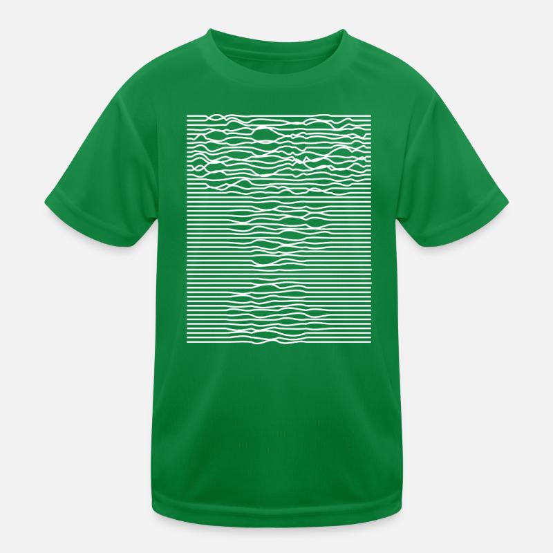 Wavy Stripes Optical Illusion Kids Functional T-Shirt