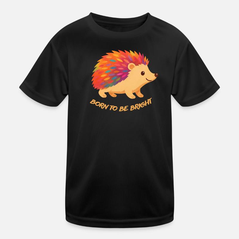 Colorful Hedgehog Kids Functional T-Shirt
