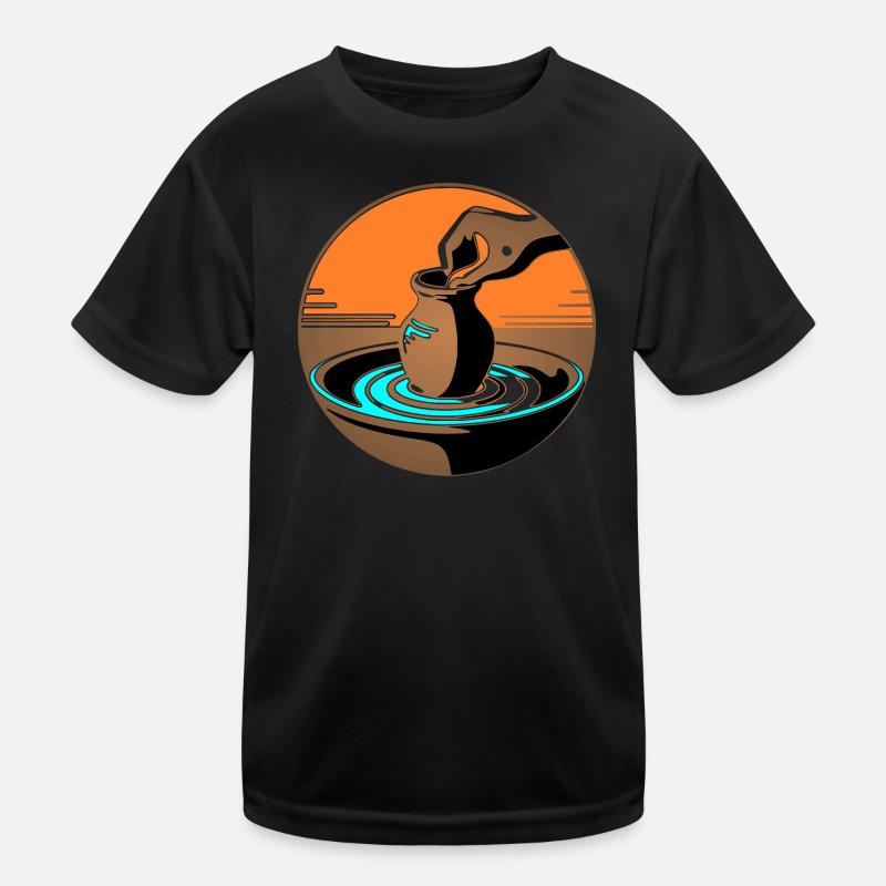 Zen Pottery Master – Blaue Ausgabe Kinder Funktions-T-Shirt