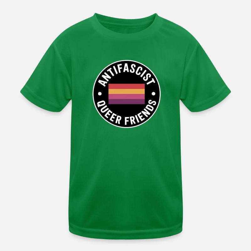 Amis queer antifascistes - Antifa Merch T-shirt sport Enfant