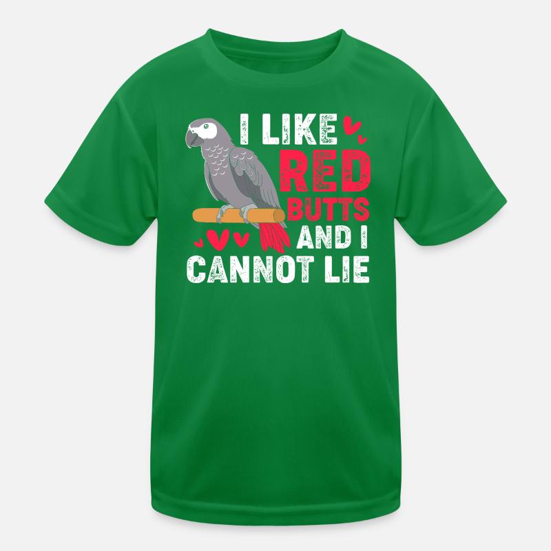 Papagei Grau Kinder Funktions-T-Shirt